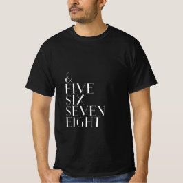 Camiseta E cinco seis sete oito danças contam texto branco