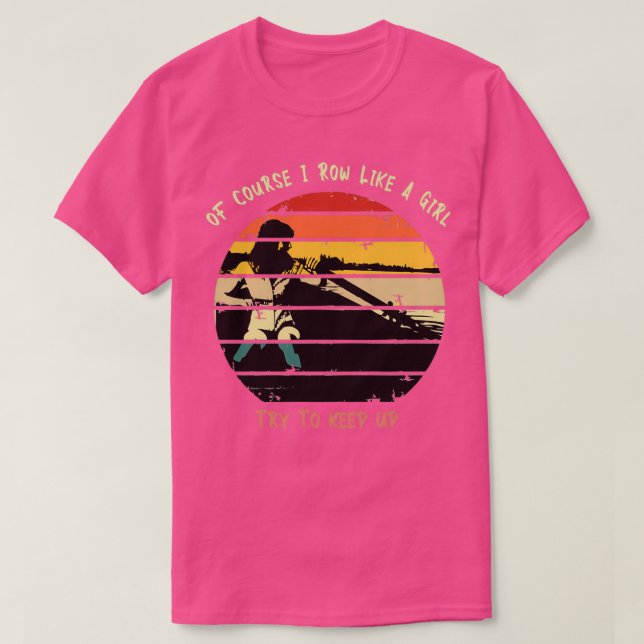 Camiseta É claro que eu grito como uma garota tentando mant (Frente do Design)