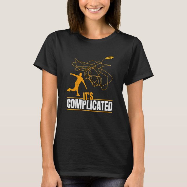 Camiseta É Complicado Jogador de Ultimate Frisbee de Golfe (Frente)