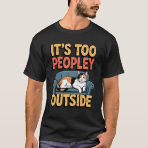 Camiseta É Demais de Gente Lá Fora Desenho Vintage Gato Cal