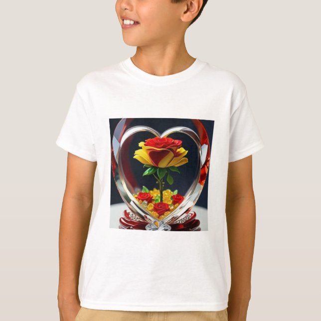 Camiseta e design de flor lindas (Frente)