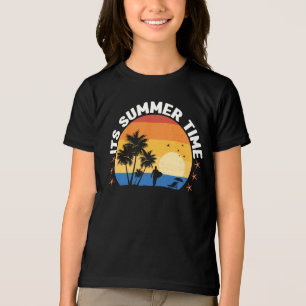 Camiseta É Design de Pôr do Sol Tropical de Verão