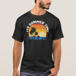 Camiseta É Design de Pôr do Sol Tropical de Verão