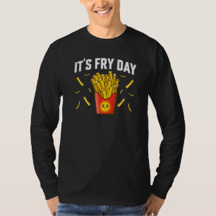 Camiseta É Dia de Fritas Batatas Fritas Comida Francesa