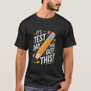 Camiseta É Dia De Teste Você Conseguiu Isso Professor Retro