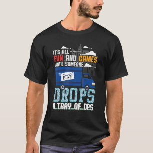 Camiseta É divertido e jogos até alguém cair uma bandeja
