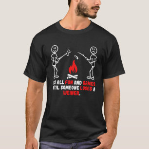 Camiseta É divertido e jogos até que alguém Perder um vinho