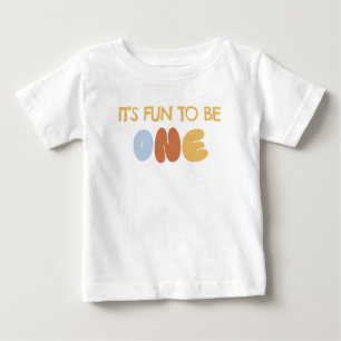 Camiseta É Divertido ser UM Aniversário de 1 ano