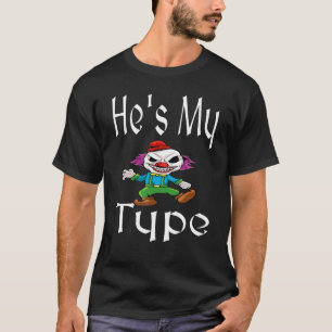 Camiseta É do meu tipo Grupo Familiar de Halloween Palhaço 