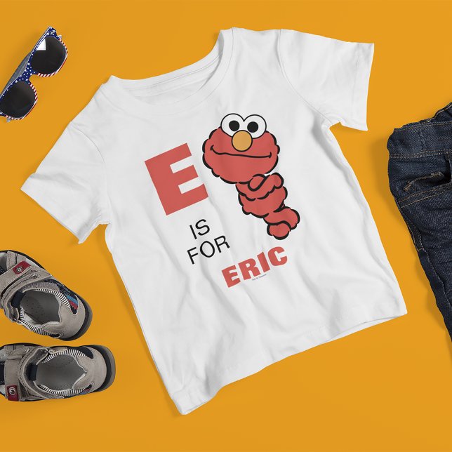 Camiseta E é para Elmo | Adicione seu nome (Criador carregado)
