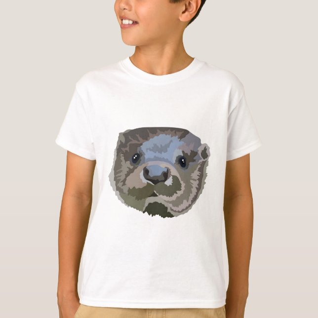 Camiseta E é para Eurasian Otter (Frente)