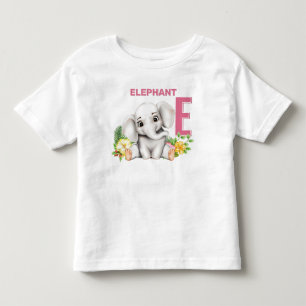 Camiseta E é para o alfabeto elefante