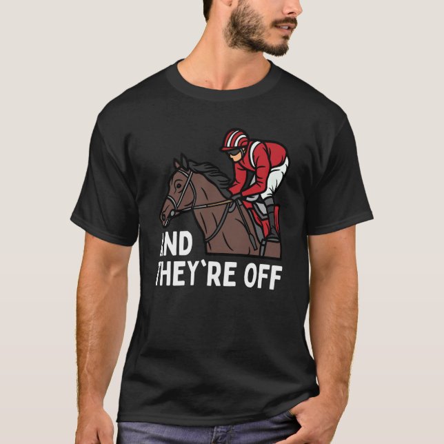 Camiseta E ELES PARTEM Dia da Corrida de Cavalos Derby  Cav (Frente)