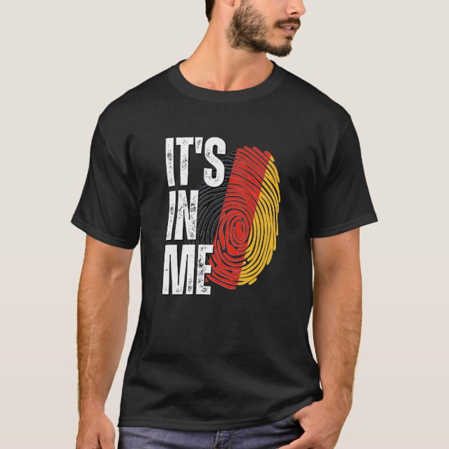 Camiseta É em mim Alemanha Sinalizador Impressão Digital Al (Frente)