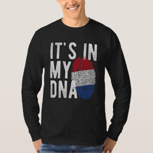 Camiseta É engraçado, está no meu DNA Impressão digital da