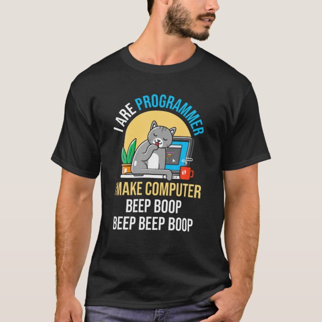 Camiseta É Engraçado Eu Ser Programador Eu Torno O Computad (Frente)