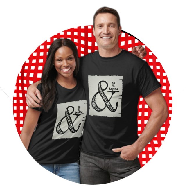 Camiseta E Então Começa O Símbolo Ampersand (Criador carregado)
