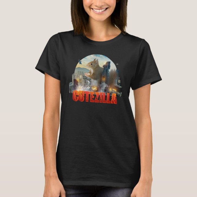 Camiseta e esquilo bonito é selvagem no Natal (Frente)