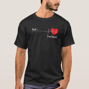 Camiseta E eu estou de volta no EKG Heartbeat para Cardiolo