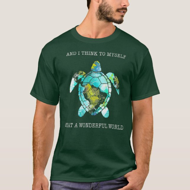Camiseta E Eu Penso Para Mim Mesmo Que Mundo Maravilhoso (Frente)