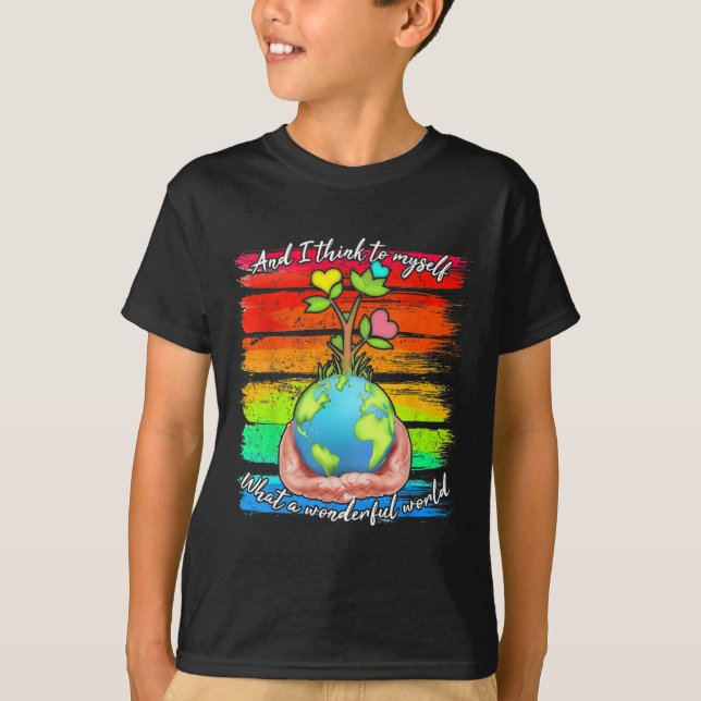Camiseta E Eu Penso Para Mim Mesmo Que Uma Terra Maravilhos (Frente)