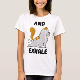 Camiseta E Exalando Gato de Yoga Comfort Colors Adulto Pesa