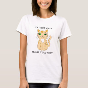 Camiseta É Fácil Ser Puro Arma de Gato Engraçado