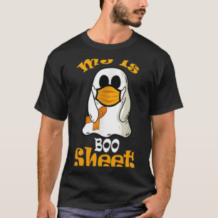 Camiseta É Fantasma De Boo Folha Em Máscara Com Esclerose M