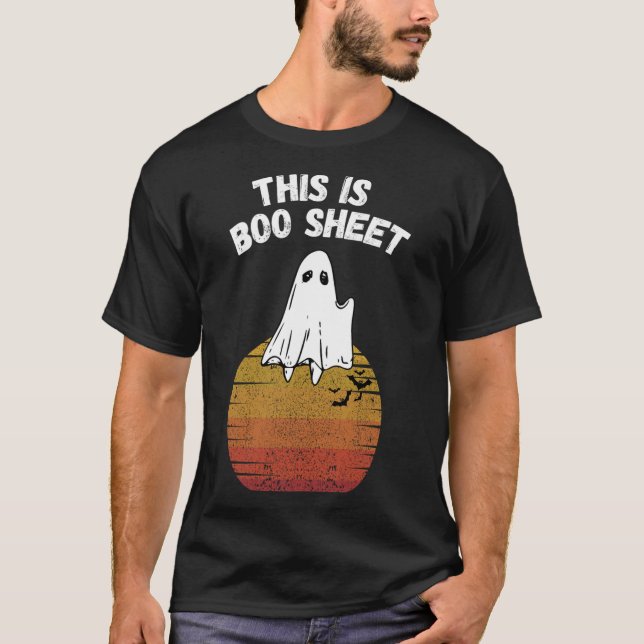 Camiseta É Figurino Fácil Do Fantasma De Boas Folhas (Frente)