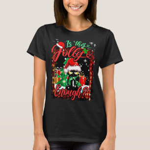 Camiseta É Gato Suficientemente Alegre Buffalo Xadrez Verme