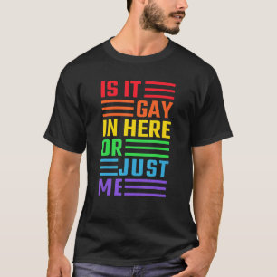 Camiseta É Gay Aqui Apenas Eu Orgulho gay Lgbt Arco-Íris Lg