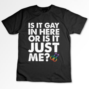 Camiseta É Gay Aqui Ou É Apenas Eu Orgulho LGBT?