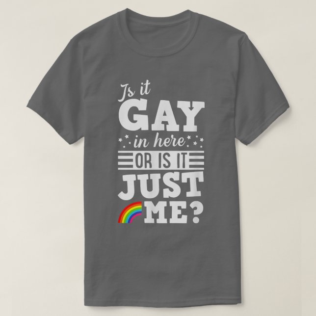 Camiseta É Gay Aqui Ou Eu Sou Um Gay Engraçado (Frente do Design)