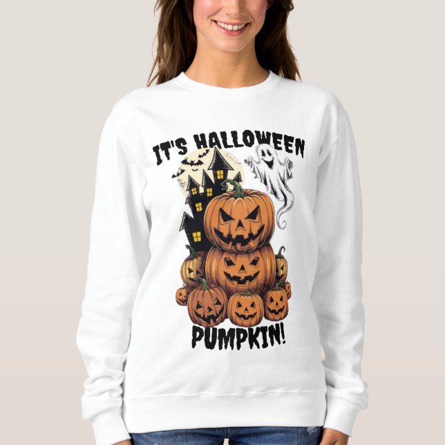 Camiseta É Halloween Pumpkin Engraçado Halloween (Frente)