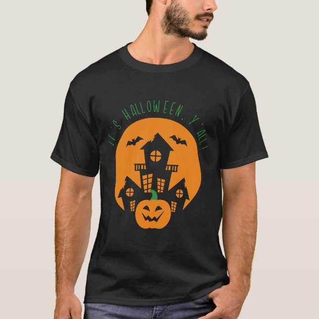 Camiseta É Halloween Y All Moderna Black Art (Frente)