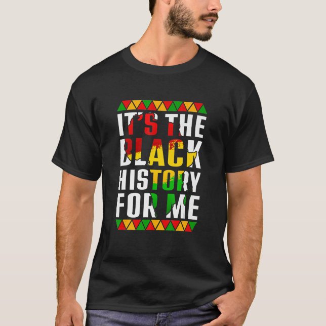 Camiseta É história negra para mim Orgulho Africano BHM M (Frente)