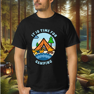 Camiseta É hora de acampar