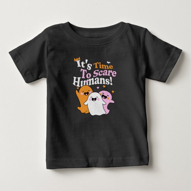 Camiseta É Hora de Assustar Humanos! Doces Fantasmas de Hal (Frente)