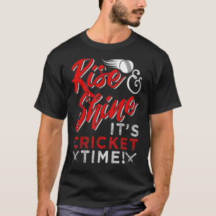 Camiseta É Hora de Críquete para Homens e Mulheres Jogador