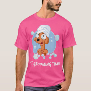 Camiseta É hora de embelezarCachorro engraçado do Groomer n