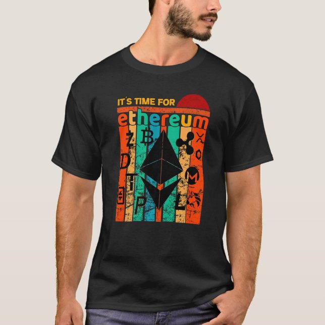 Camiseta É hora de Ethéum Bitmoney Litecoin Crypto (Frente)