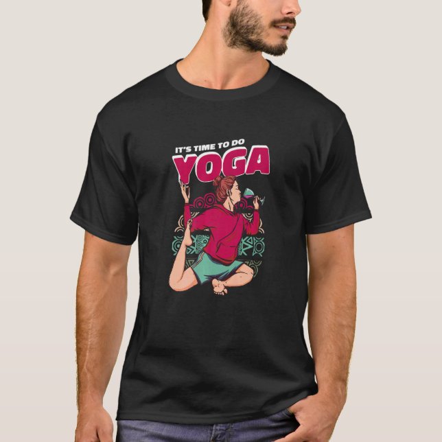 Camiseta É hora de fazer Yoga Treinando Ioga Espiritual (Frente)