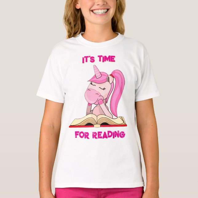 Camiseta É hora de ler  (Frente)