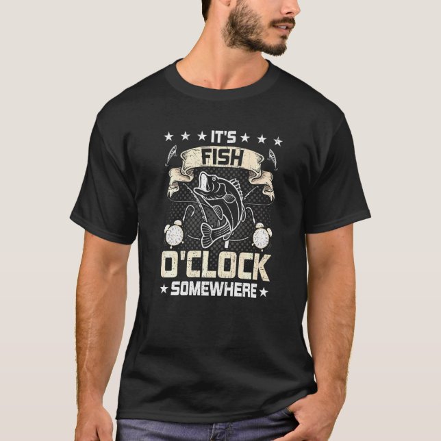 Camiseta É Hora de Pescar em Algum Lugar Pesca com Mosca (Frente)