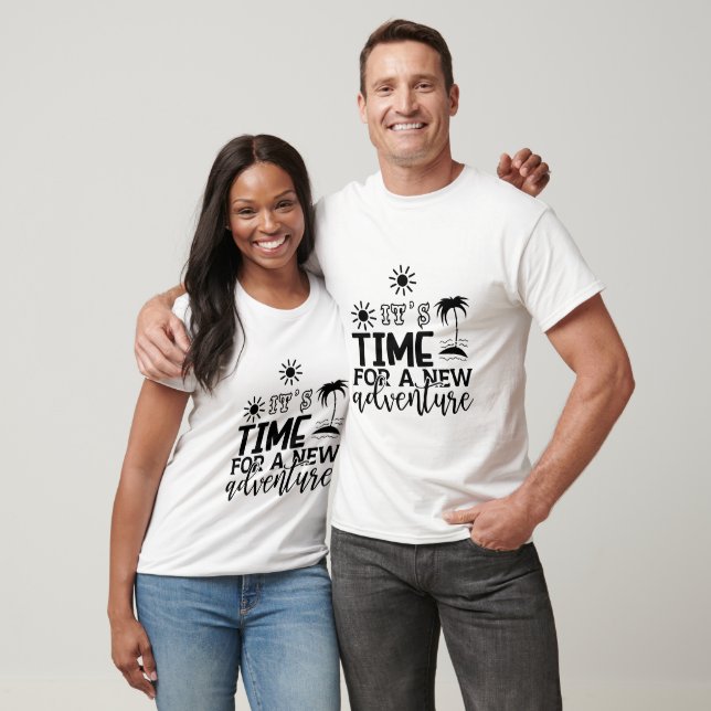 Camiseta É Hora de Uma Nova Aventura - Acampamento (Unissex)