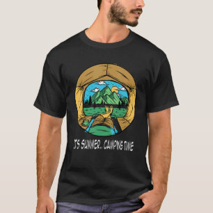 Camiseta É hora do acampamento de verão