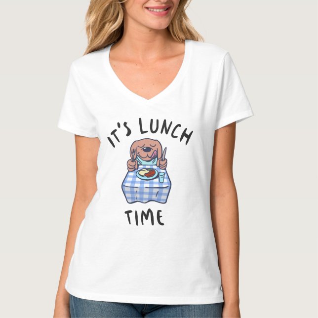 Camiseta É hora do almoço (Frente)