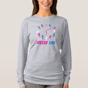 Camiseta É hora do futebol Citação de futebol feminino