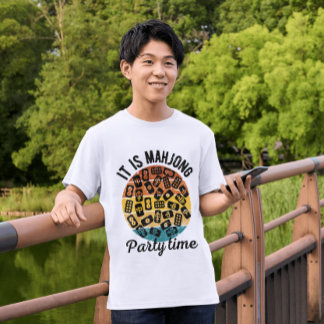 Camiseta É hora do partido mahjong | Funny mahjong