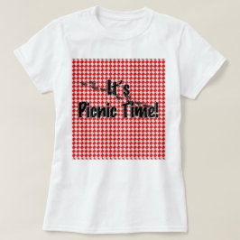 Camiseta É hora do piquenique! Fecho da Mesa com verificaçã